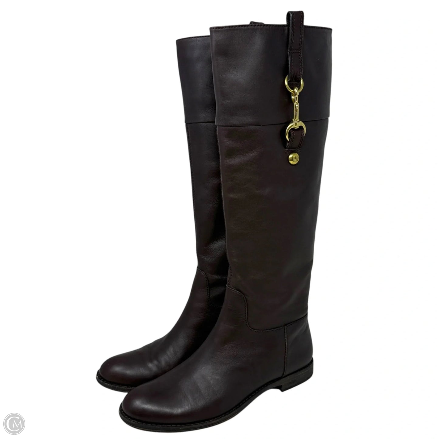 Martta Riding Boots Designer By Coach In Brown, Size: 7.5