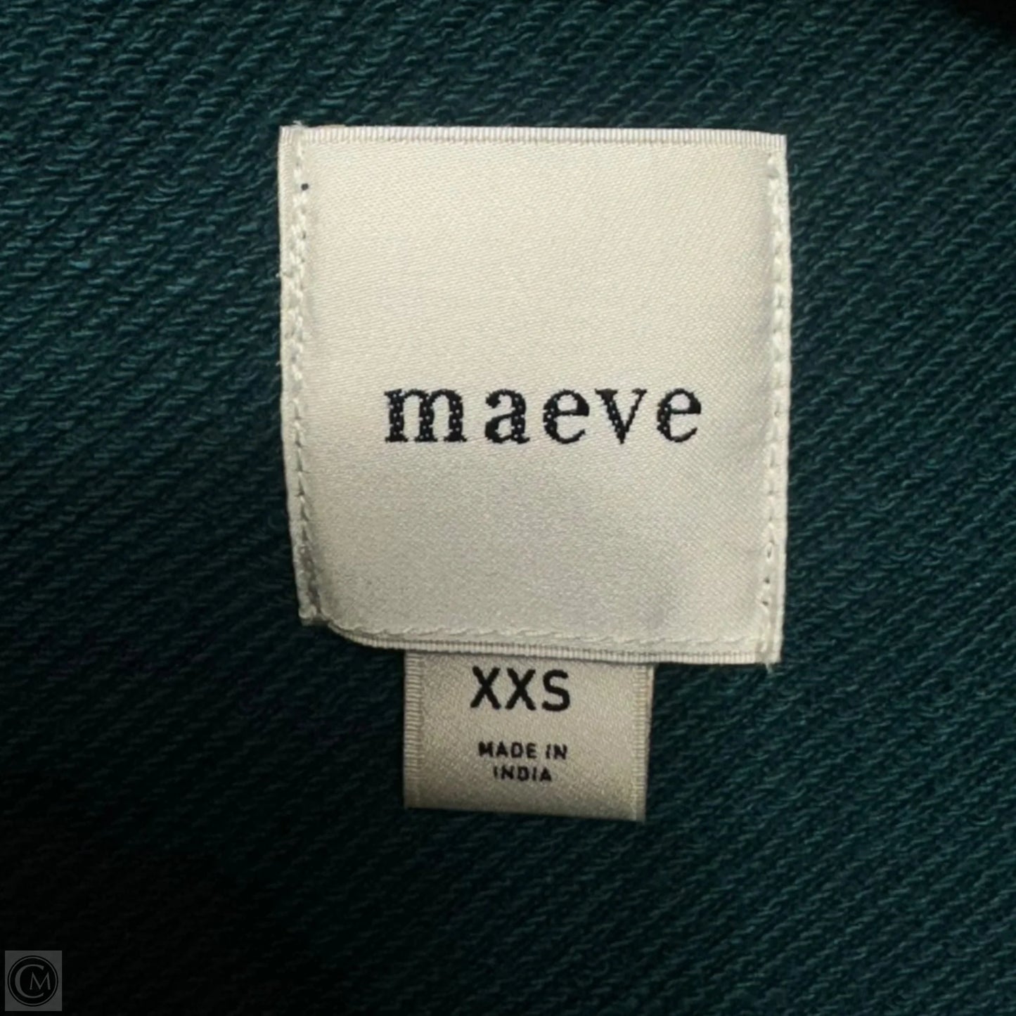 V-Neck Bow Sweater 3/4 Sleeve By Maeve In Green, Size: XXS