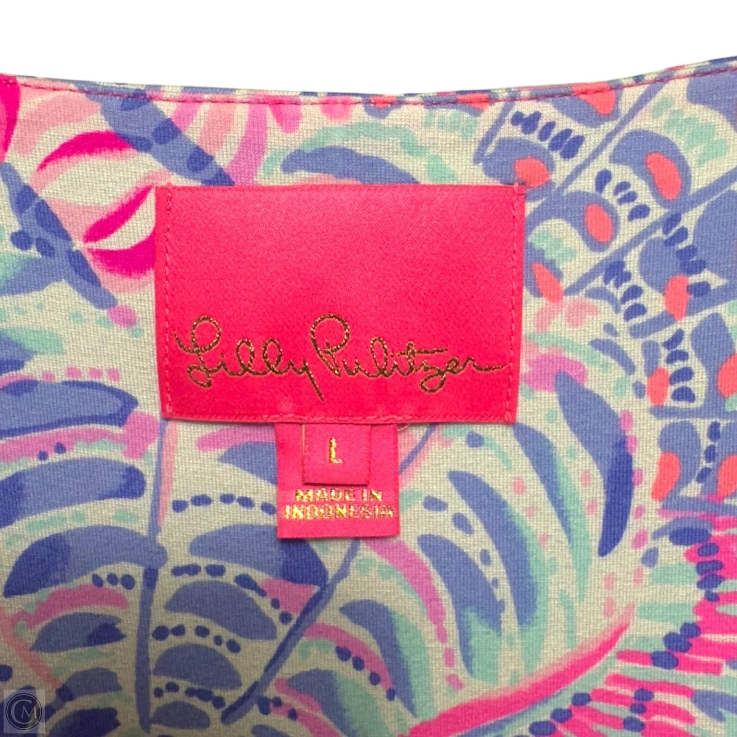 Vivette Ruffle Dress Designer By Lilly Pulitzer In Raz Berry Sea You Soon, Size: L