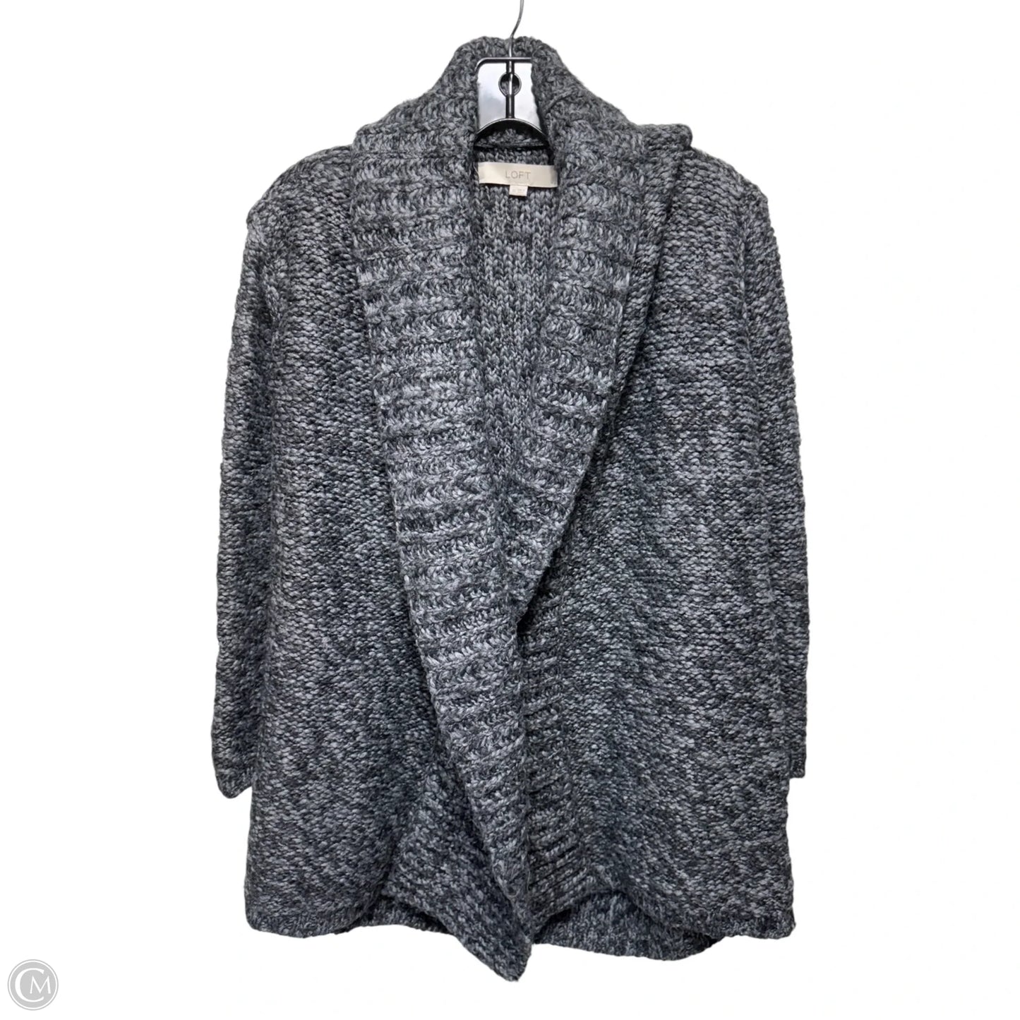 Sweater Cardigan By Loft In Grey, Size: Xs