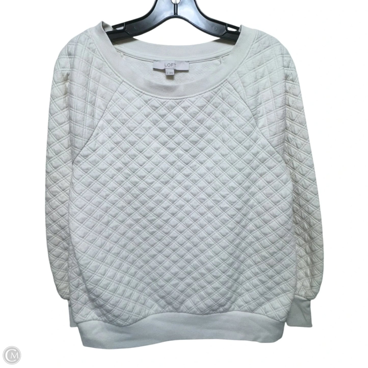 Top Long Sleeve By Loft In Cream, Size: S