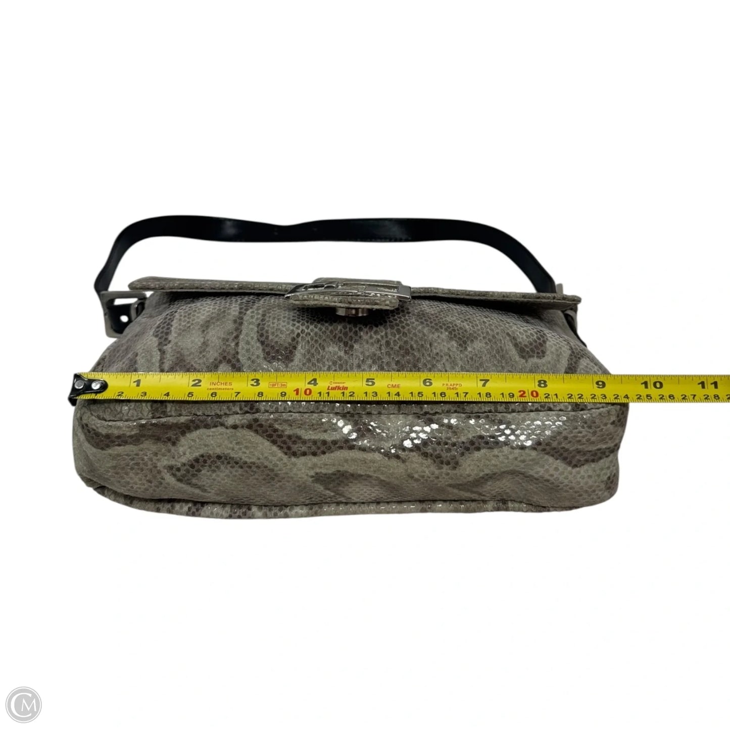 Flap Shoulder Handbag Leather By Cecconi, Size: Medium