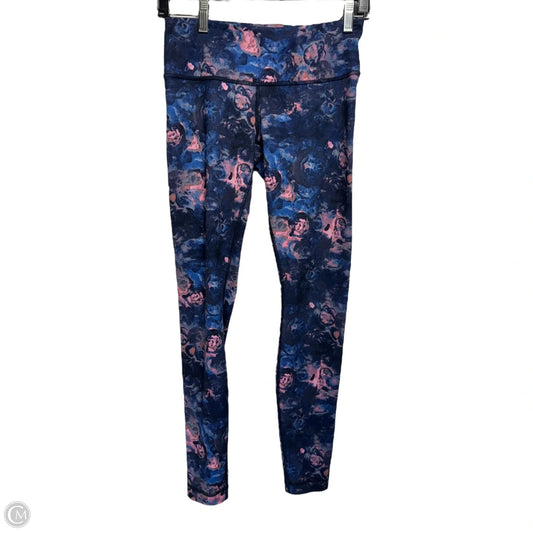 Athletic Leggings By Lululemon In Blue & Pink, Size: 6