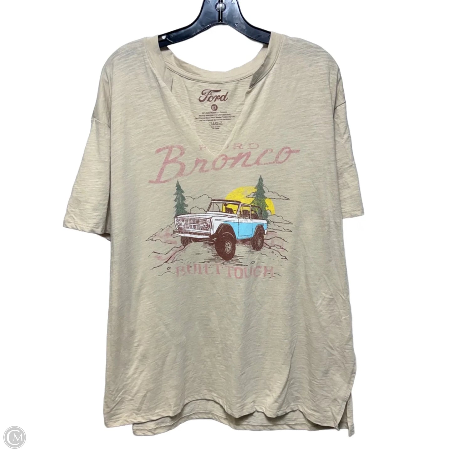 Bronco Graphic Top Short Sleeve By Ford In Beige, Size: 0x