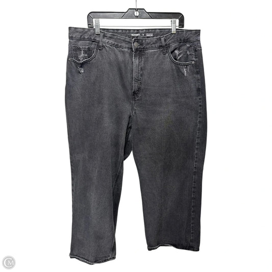 High Rise Jeans Wide Leg By Old Navy In Black Denim, Size: 18