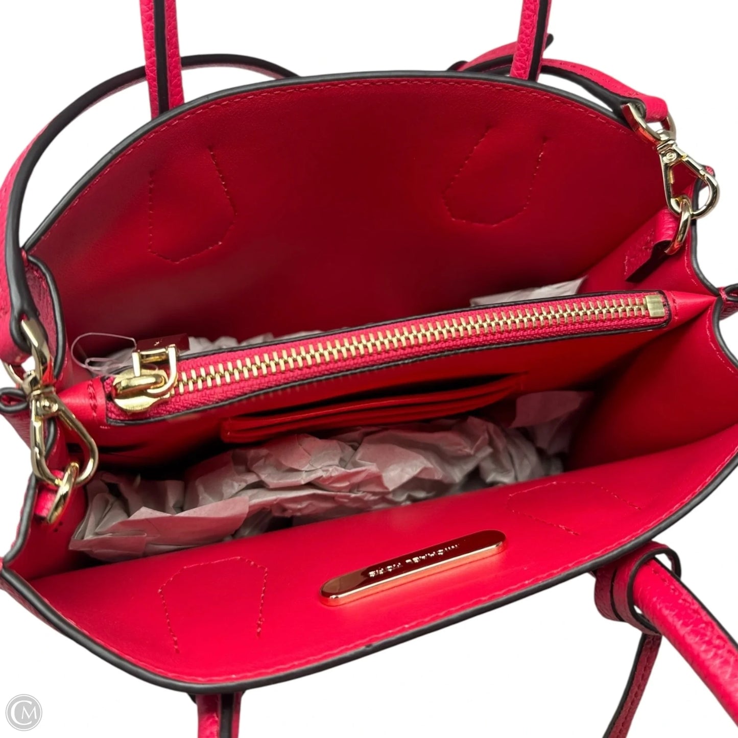 Mercer Flower Handbag Leather By Michael By Michael Kors, Size: Small