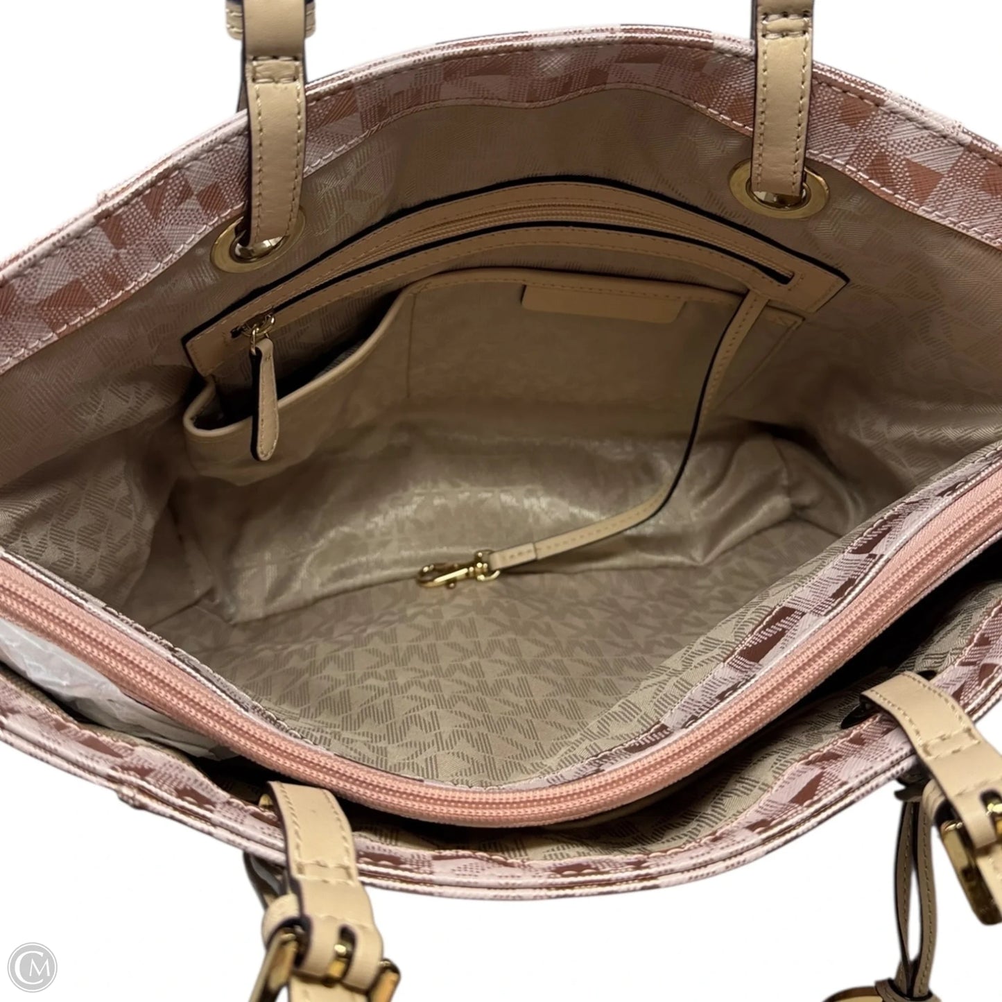 Metallic Jet Set Tote By Michael By Michael Kors, Size: Medium
