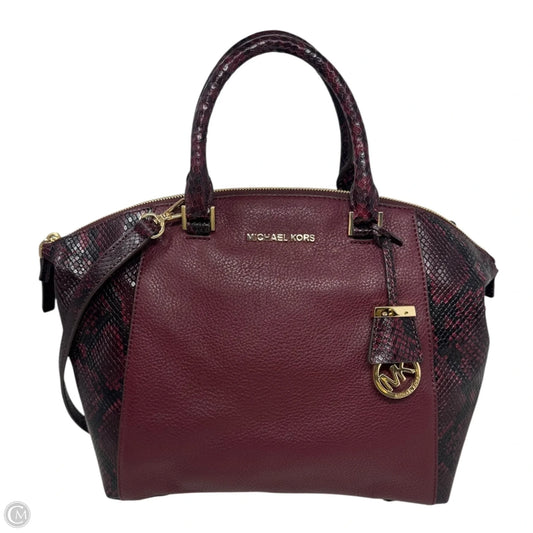 Riley Satchel Handbag Leather By Michael By Michael Kors, Size: Medium
