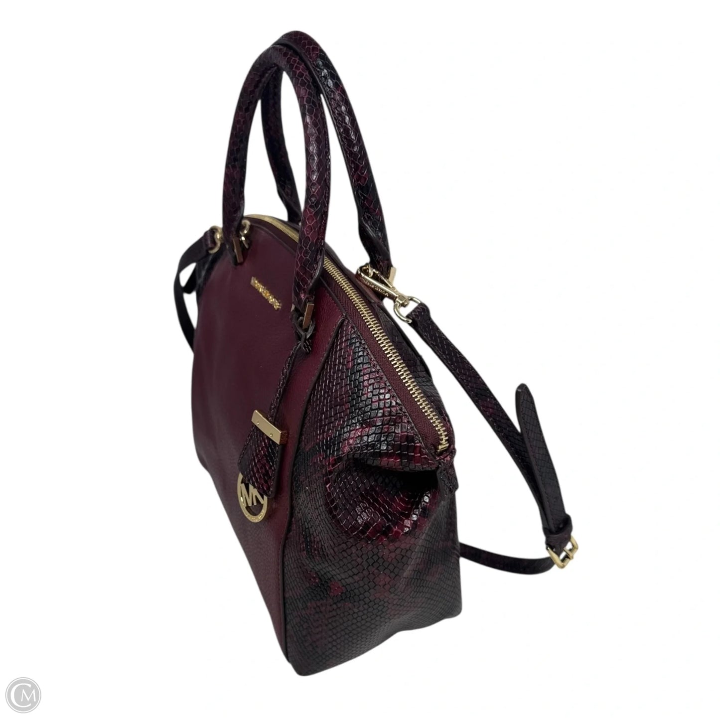 Riley Satchel Handbag Leather By Michael By Michael Kors, Size: Medium