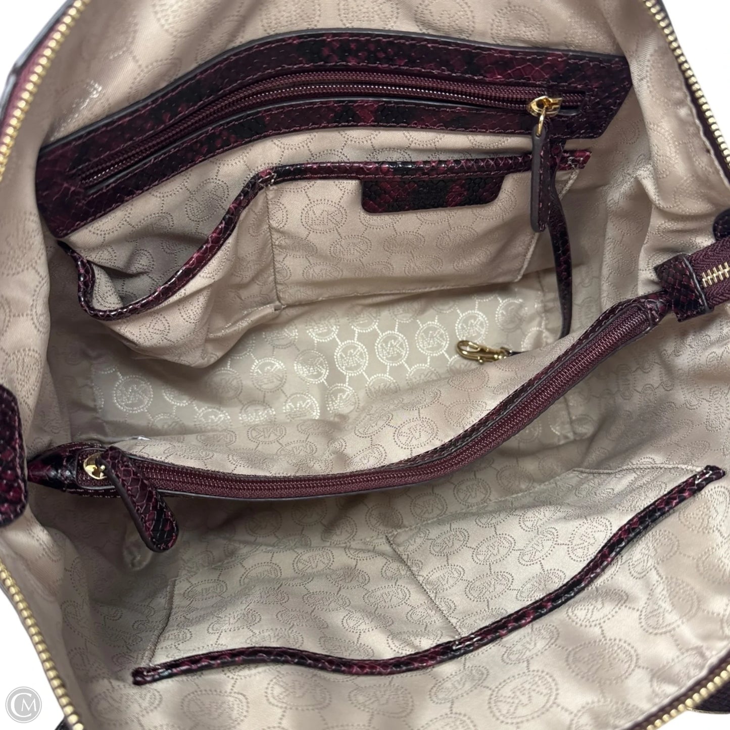 Riley Satchel Handbag Leather By Michael By Michael Kors, Size: Medium