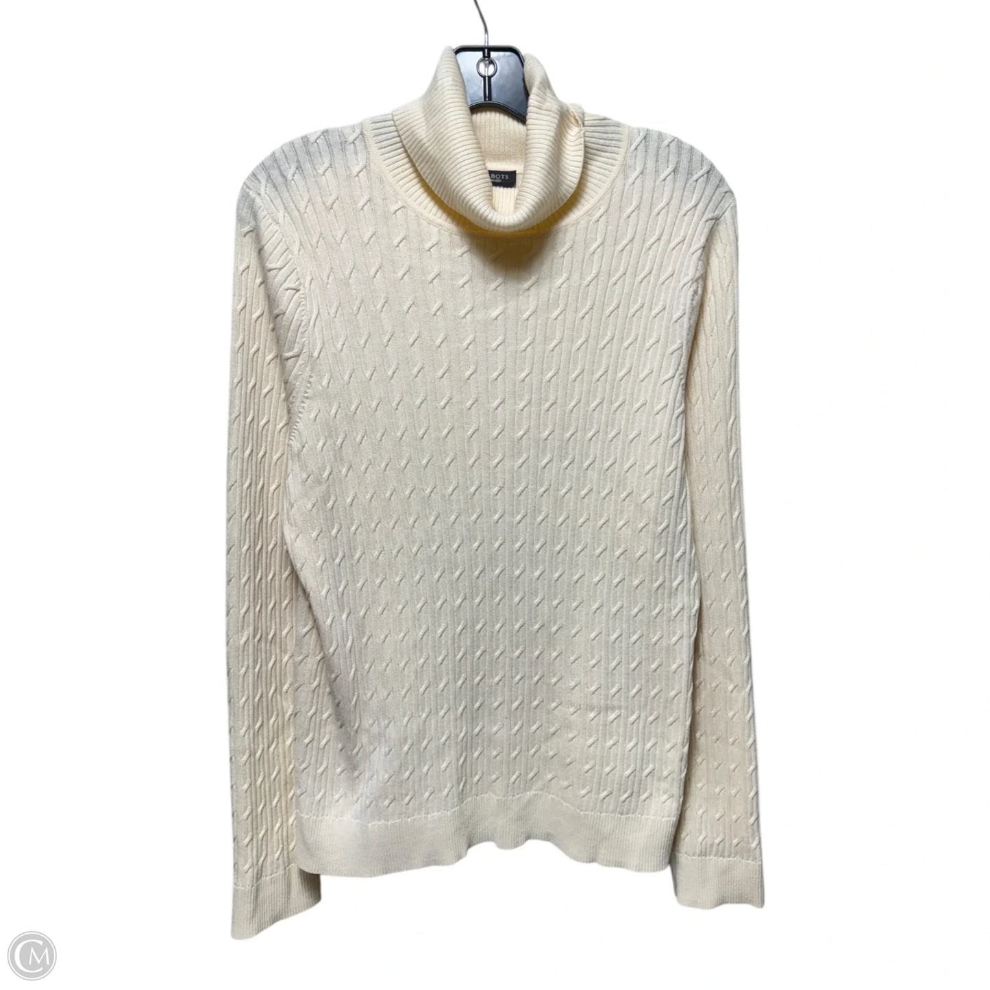 Sweater By Talbots In Cream, Size: L