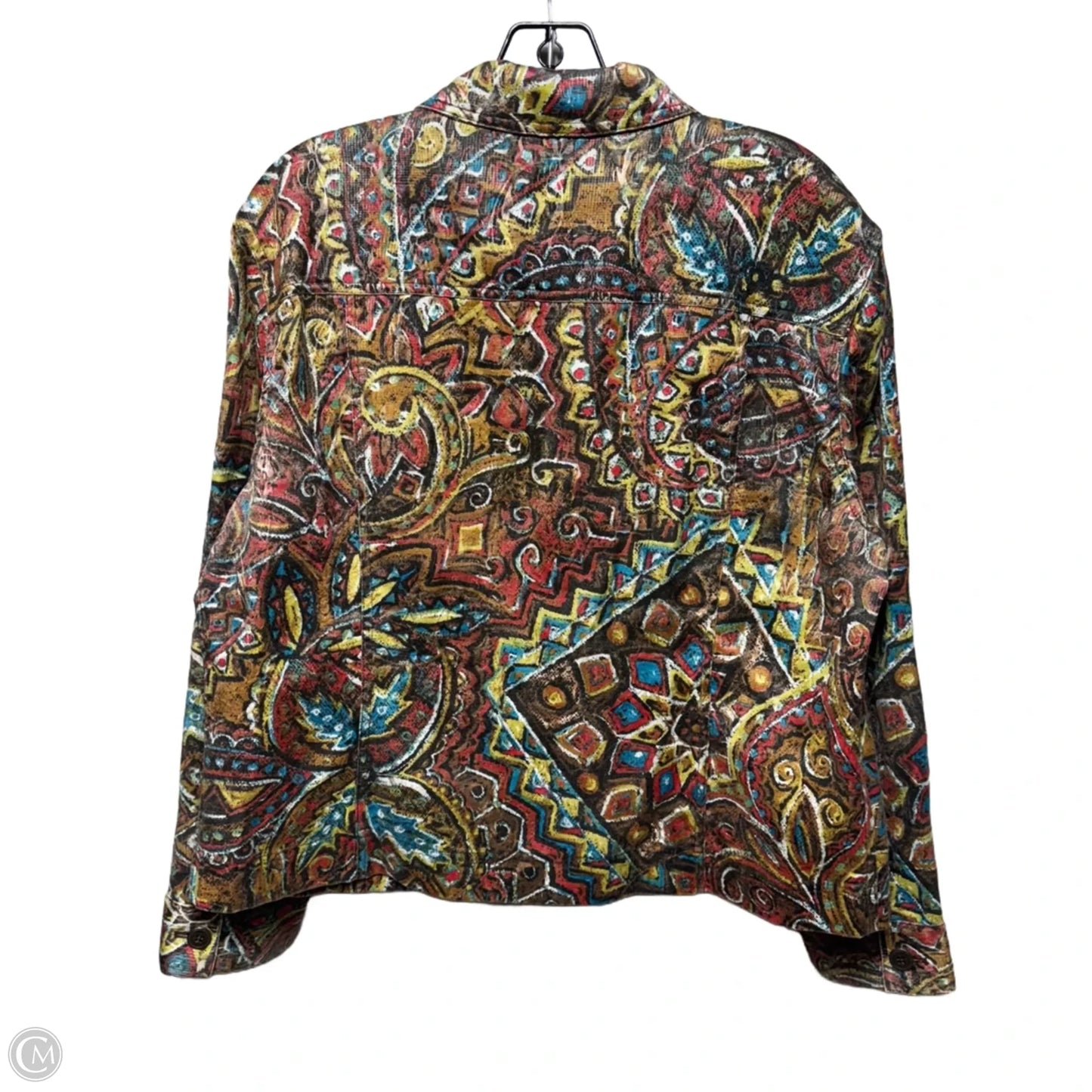 Jacket Utility By Chicos In Multi-colored, Size: L