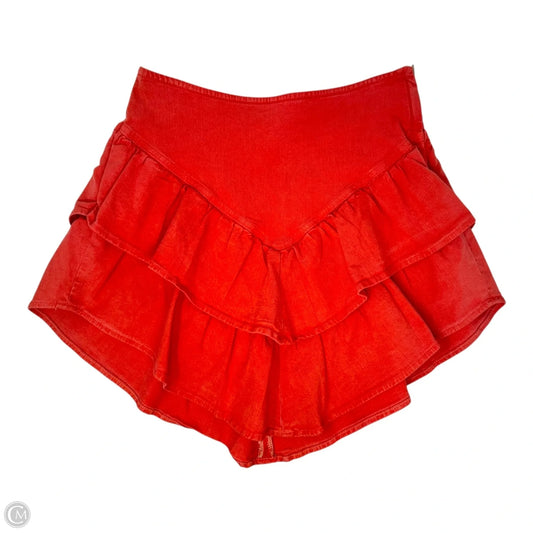 The Ruffle Mini Skirt By Mother In Coral, Size: 8
