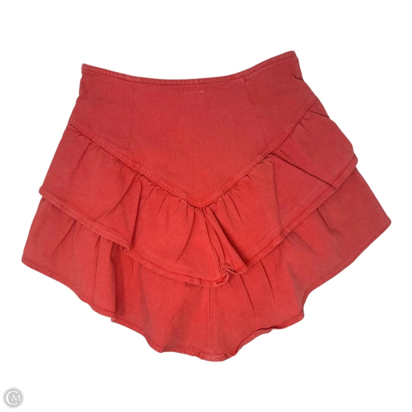 The Ruffle Mini Skirt By Mother In Coral, Size: 8