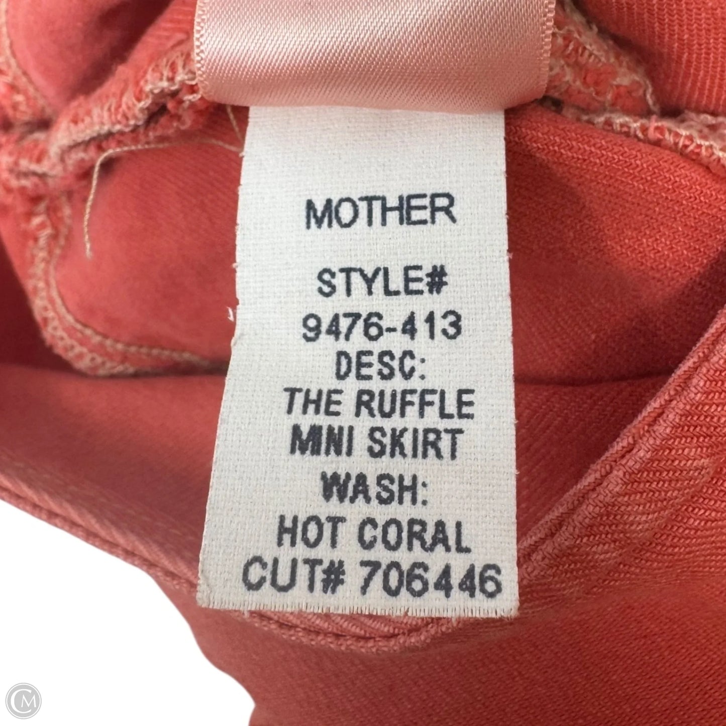 The Ruffle Mini Skirt By Mother In Coral, Size: 8
