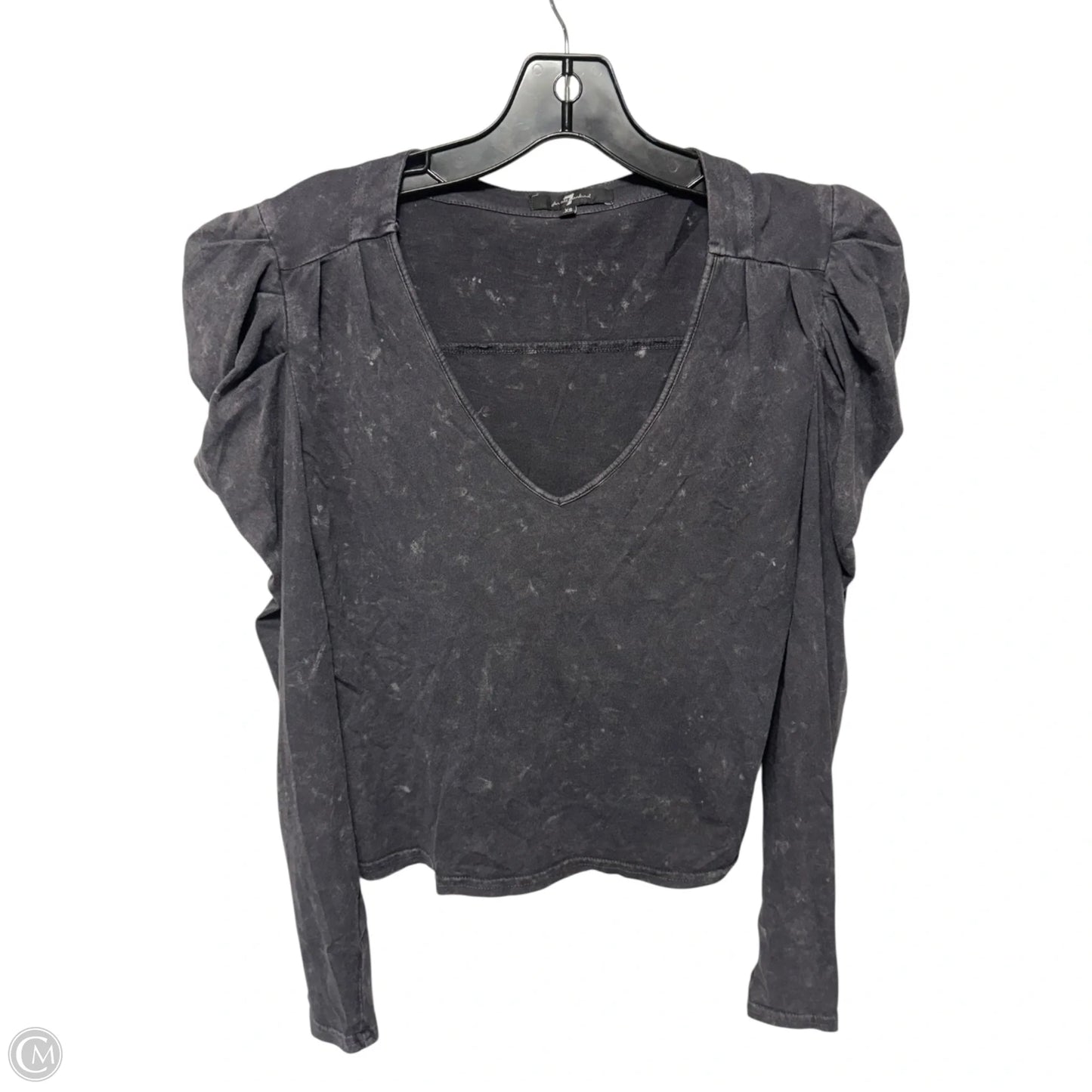 Top Long Sleeve By 7 For All Mankind In Grey, Size: Xs