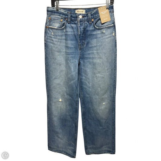 Low Slung Baggy Jeans By Madewell In Blue Denim, Size: 2/26