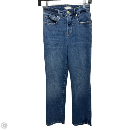 Jeans Straight Leg By Good American In Blue Denim, Size: 2