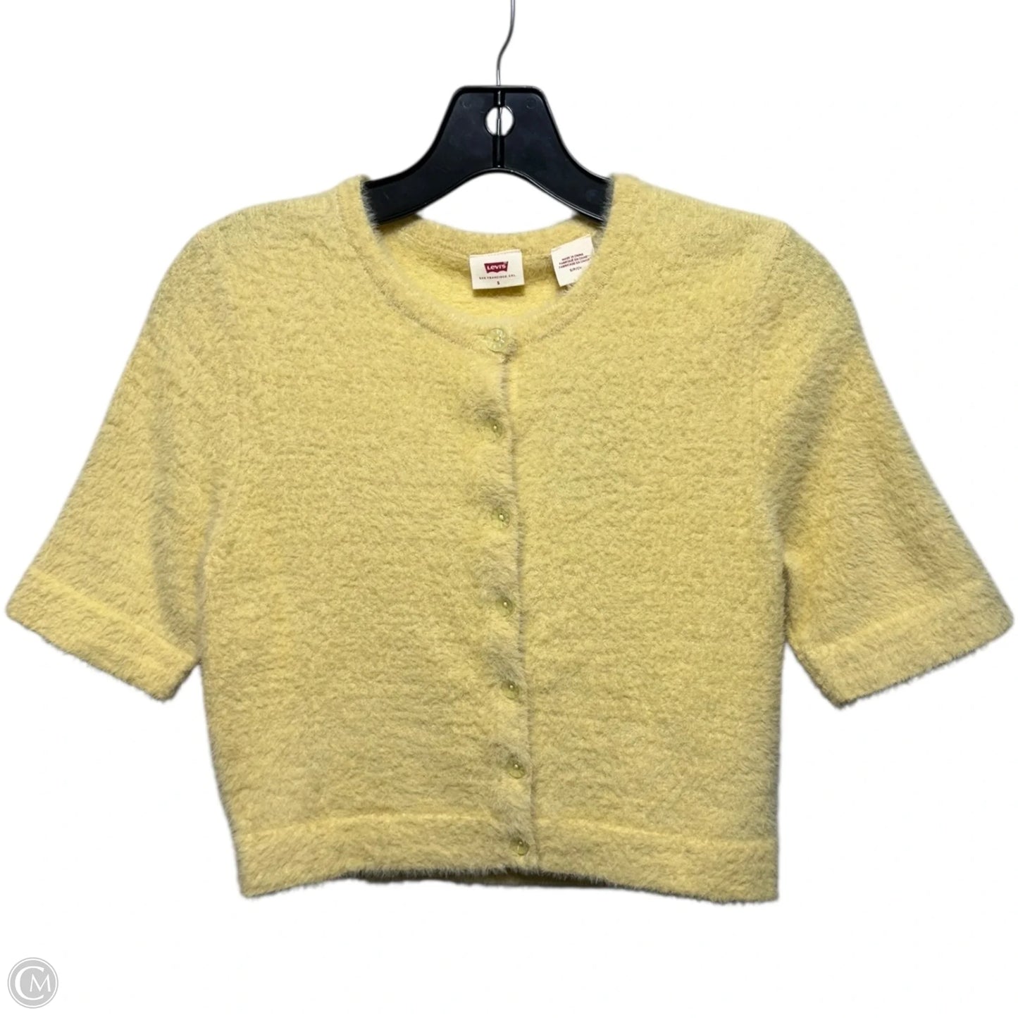 Top Short Sleeve By Levis In Yellow, Size: S