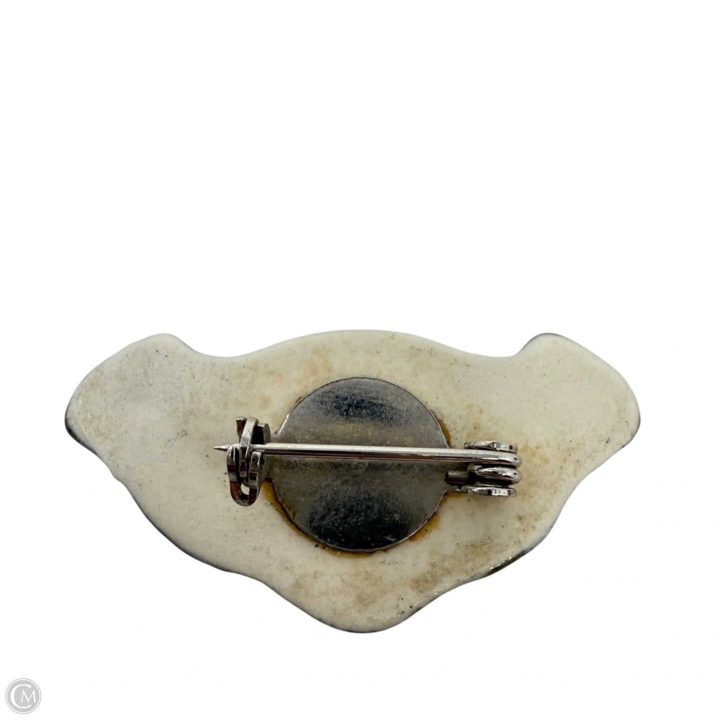 Vintage Ceramic Claddagh Brooch