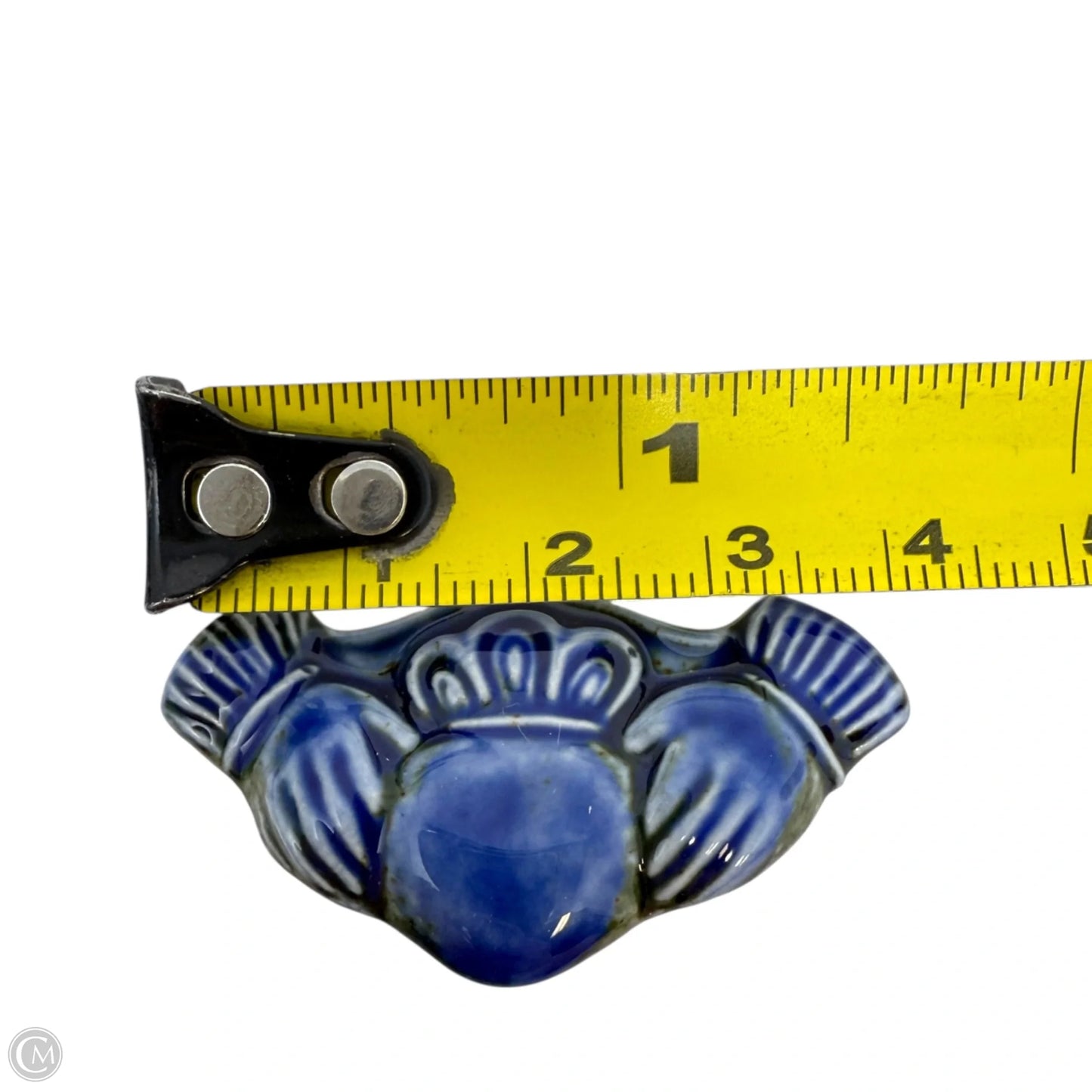 Vintage Ceramic Claddagh Brooch