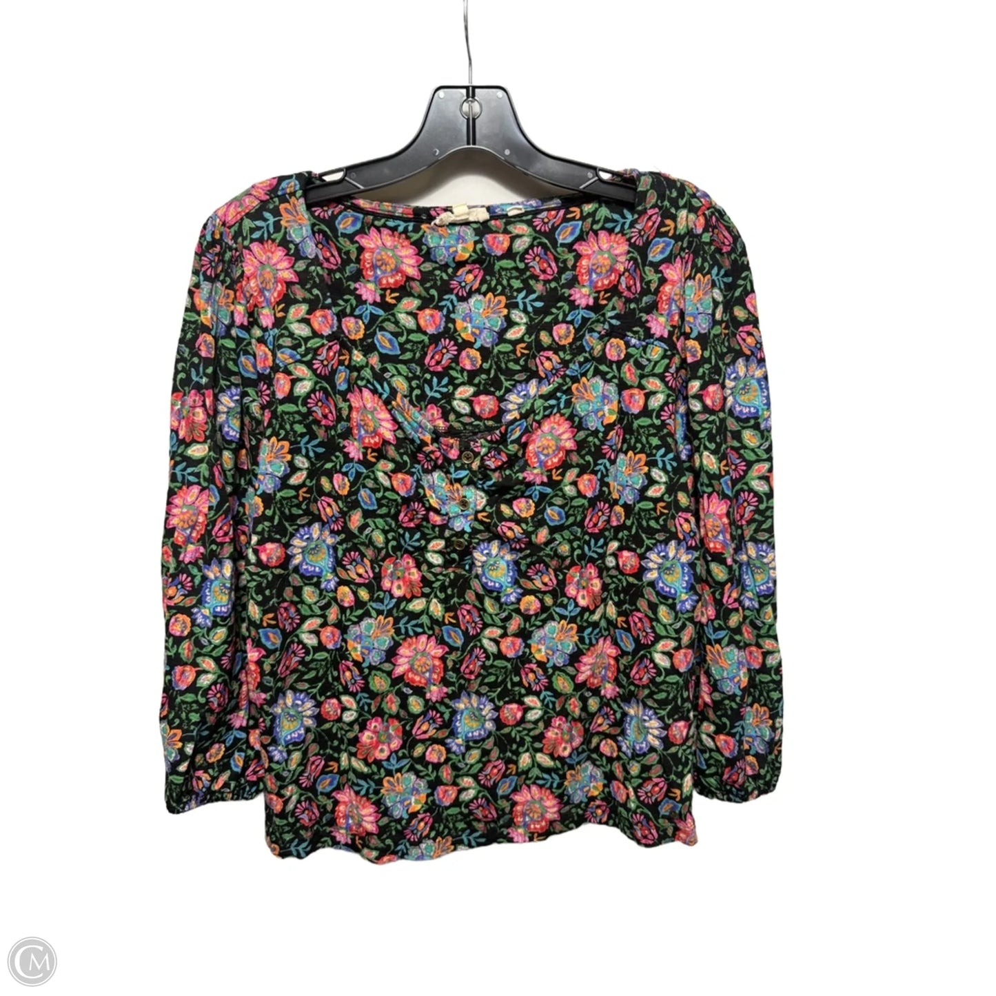 Top Long Sleeve By Fatface In Geometric Pattern, Size: 12