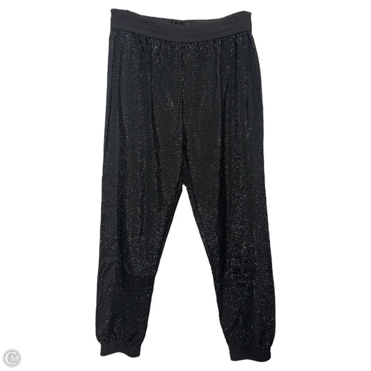 Rhinestone Pants Joggers By R+A In Black, Size: Xs