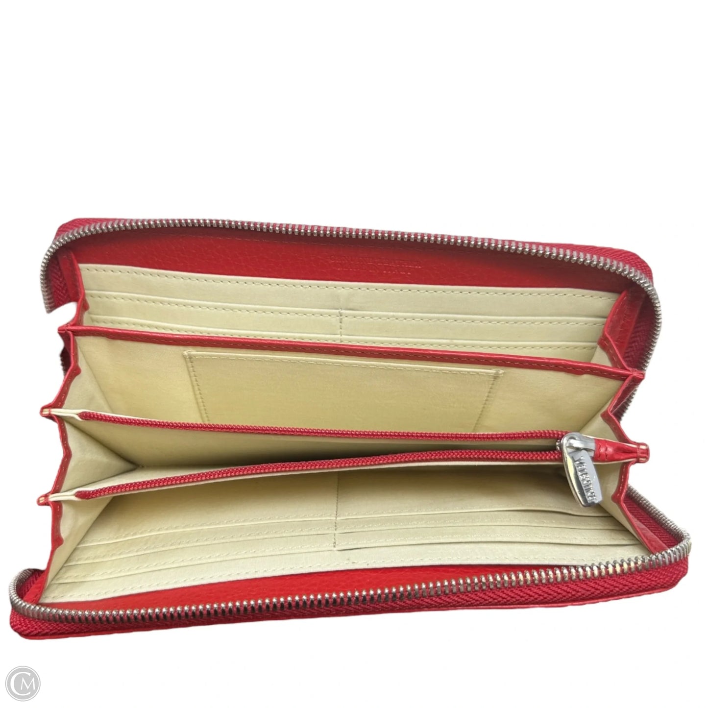 Italian leather Continental Zip Around Wallet By Valentina, Size: Medium