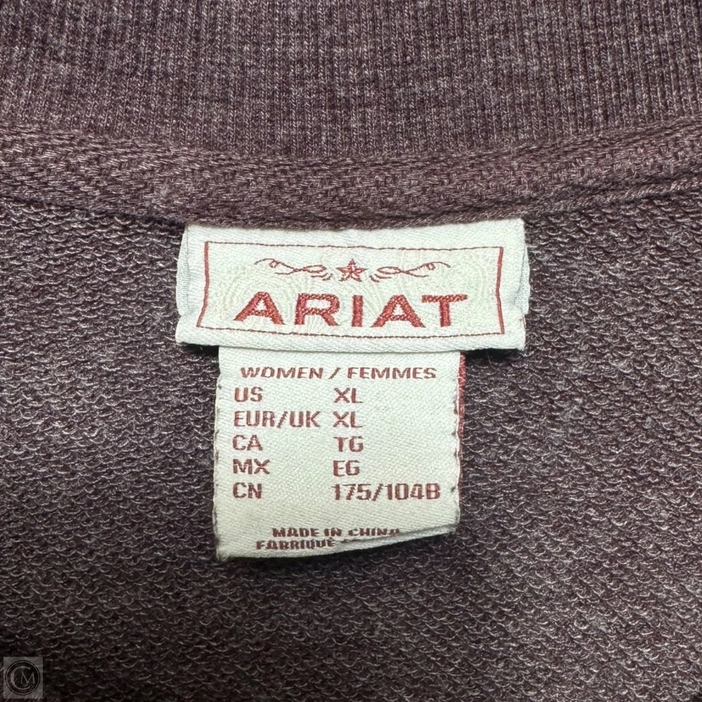 Larson Sweatshirt Crewneck By Ariat In Maroon, Size: Xl