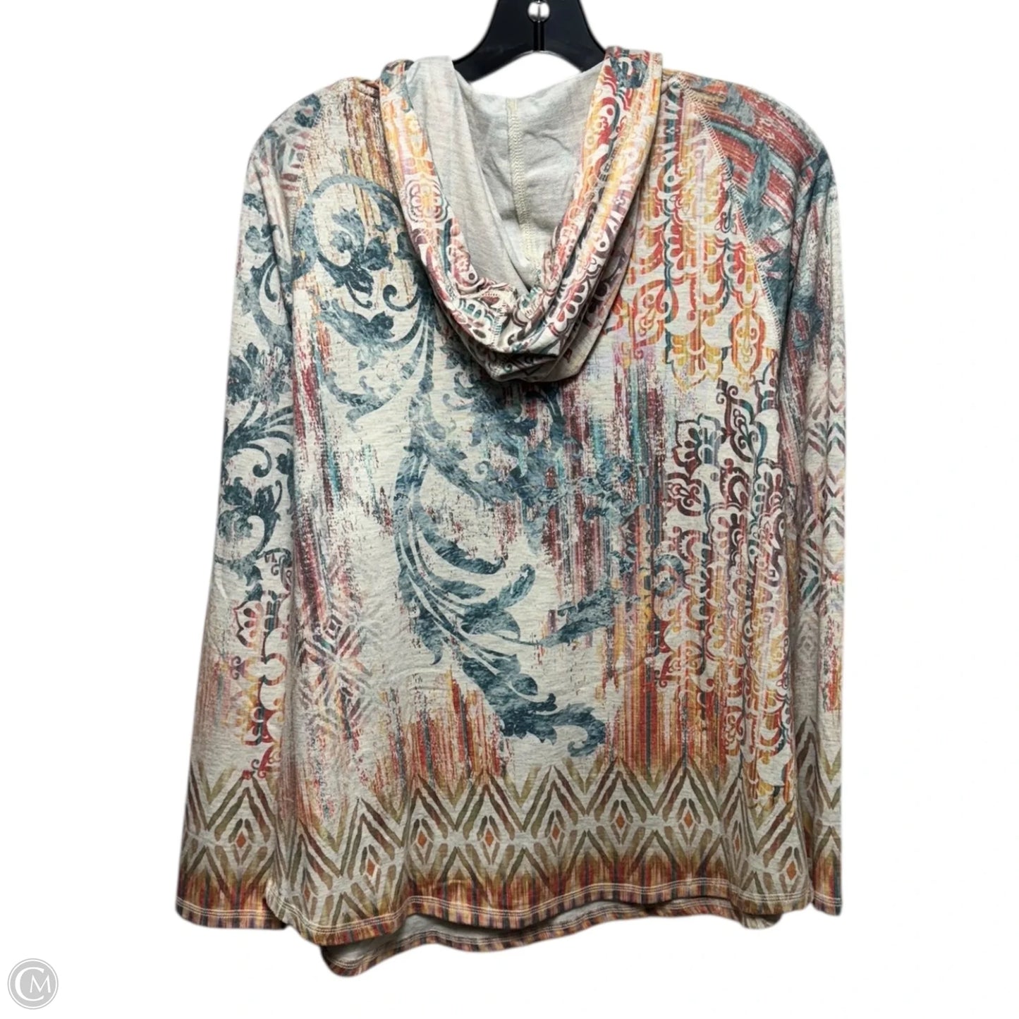 Top Long Sleeve By Zenergy By Chicos In Multi-colored, Size: L