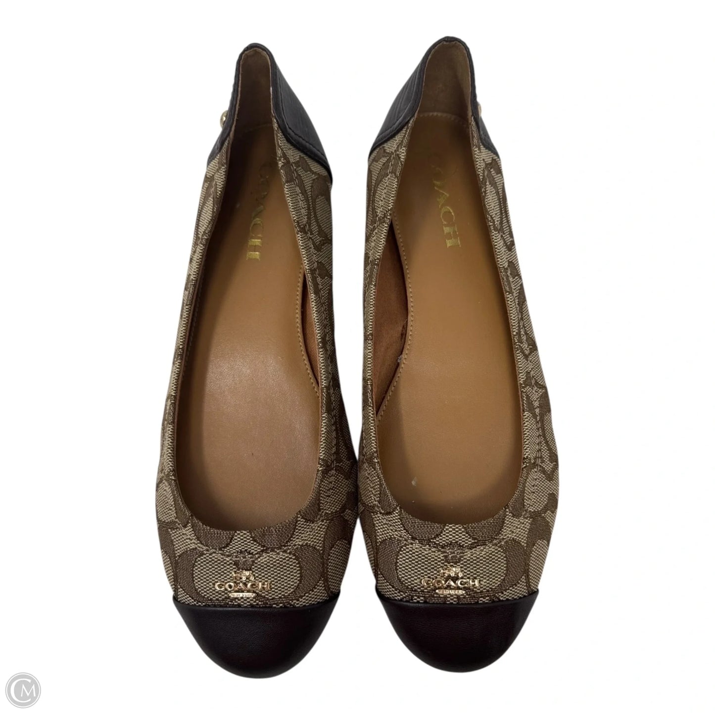 Shoes Designer By Coach In Brown & Tan, Size: 8