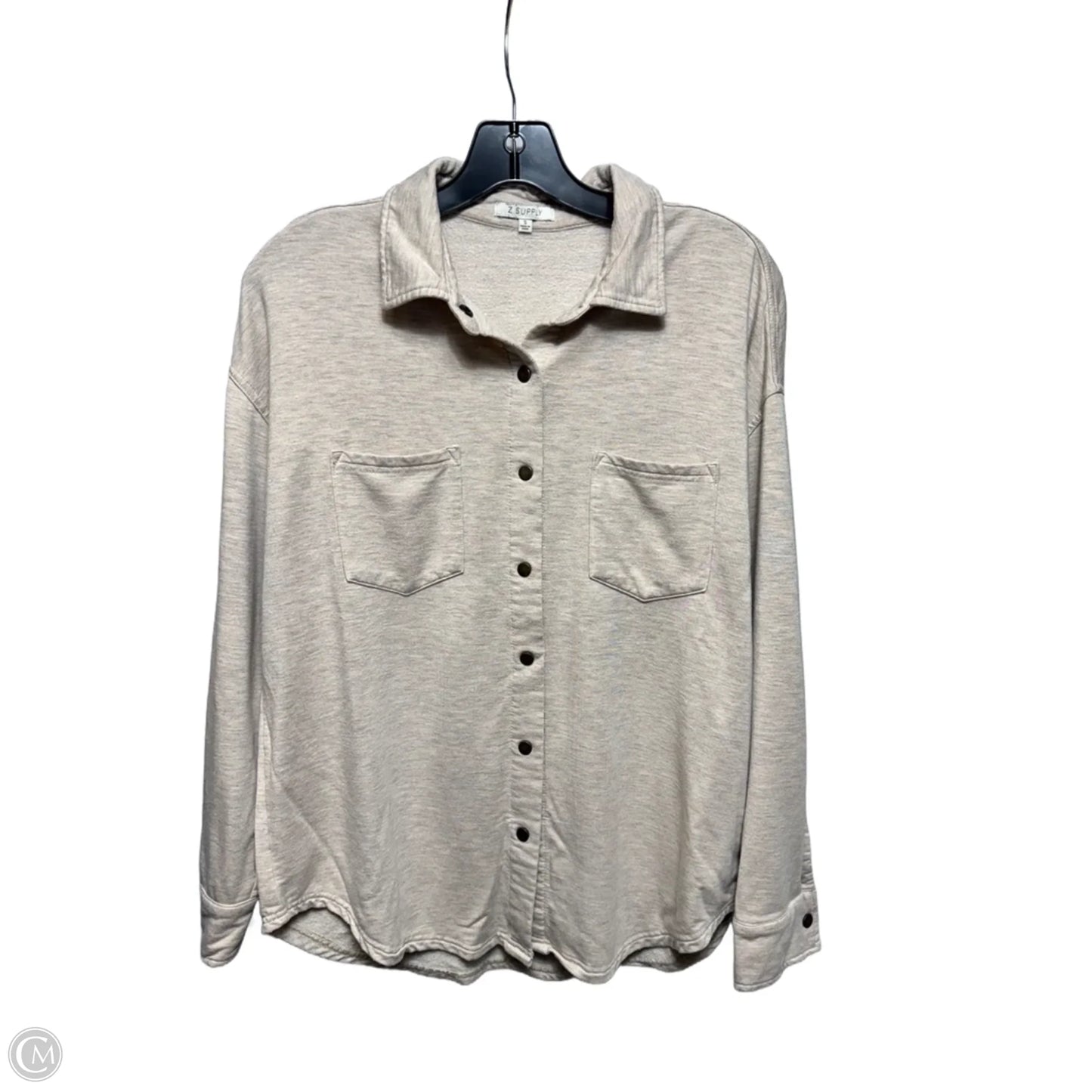 Top Long Sleeve By Z Supply In Beige, Size: S