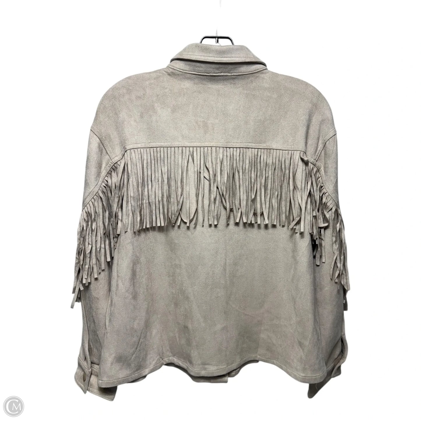 Fringe Jacket By Allie Rose In Cream, Size: S
