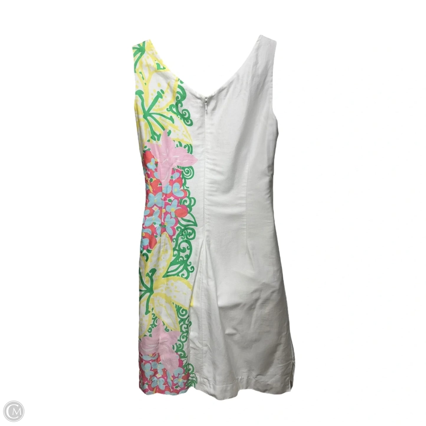 Margot Shift Dress Designer By Lilly Pulitzer In Resort White Mariposa Placed, Size: 10