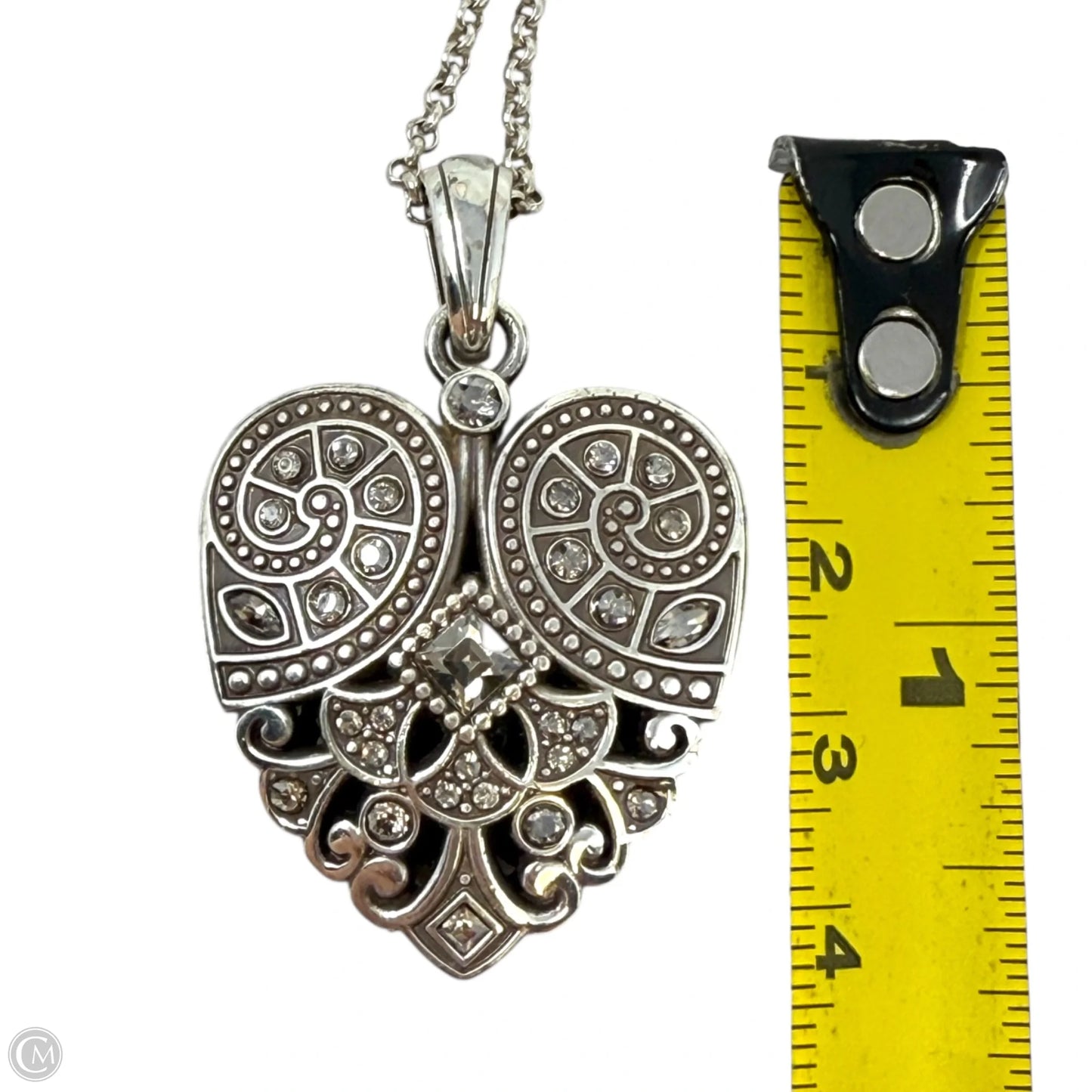 Mumtaz Heart Convertible Necklace Silver Plated By Brighton