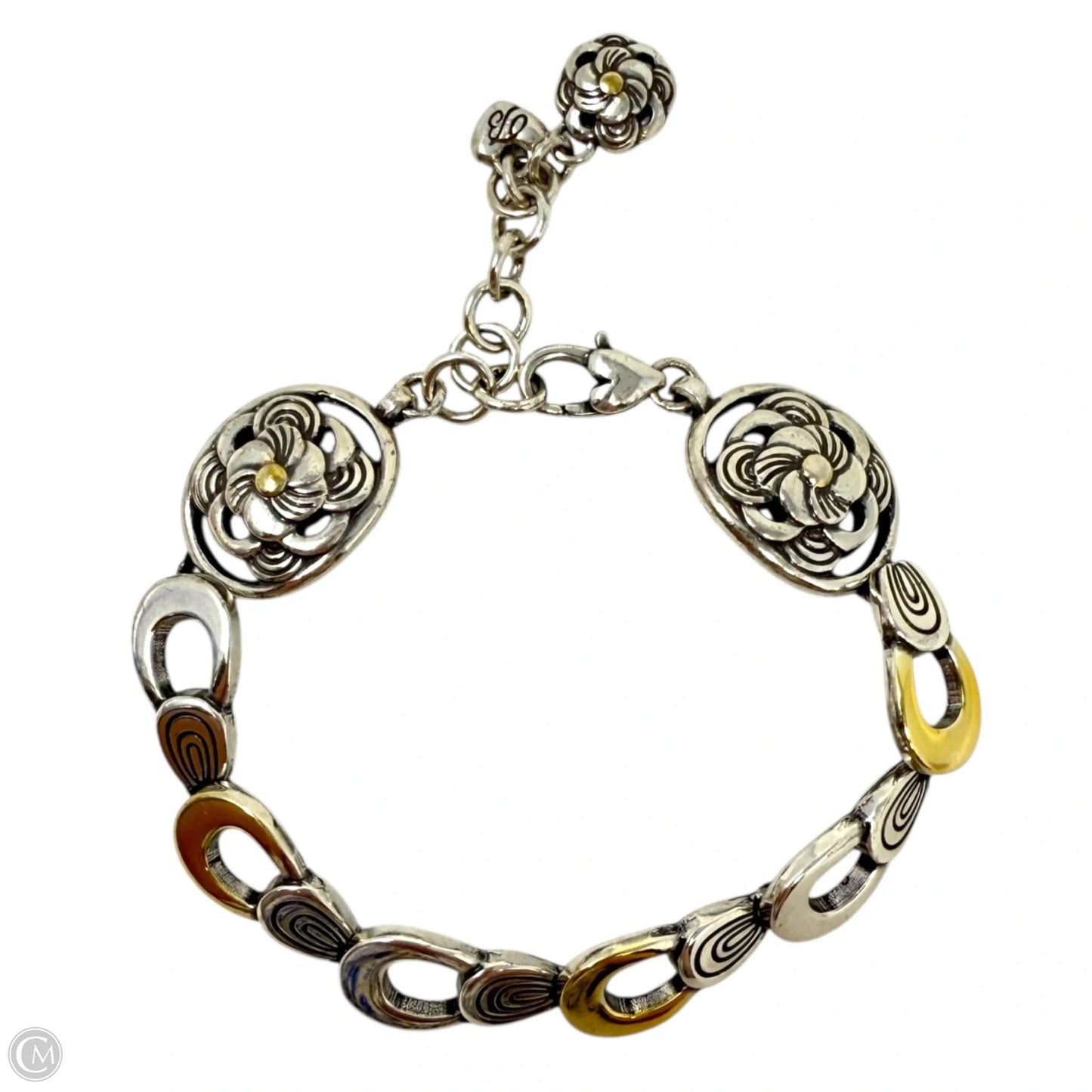 Two Tone Zinnia Flower Bracelet By Brighton