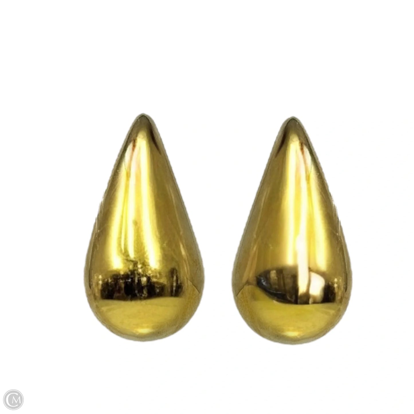 Iconic Teardrop Gold Tone Stud Earrings