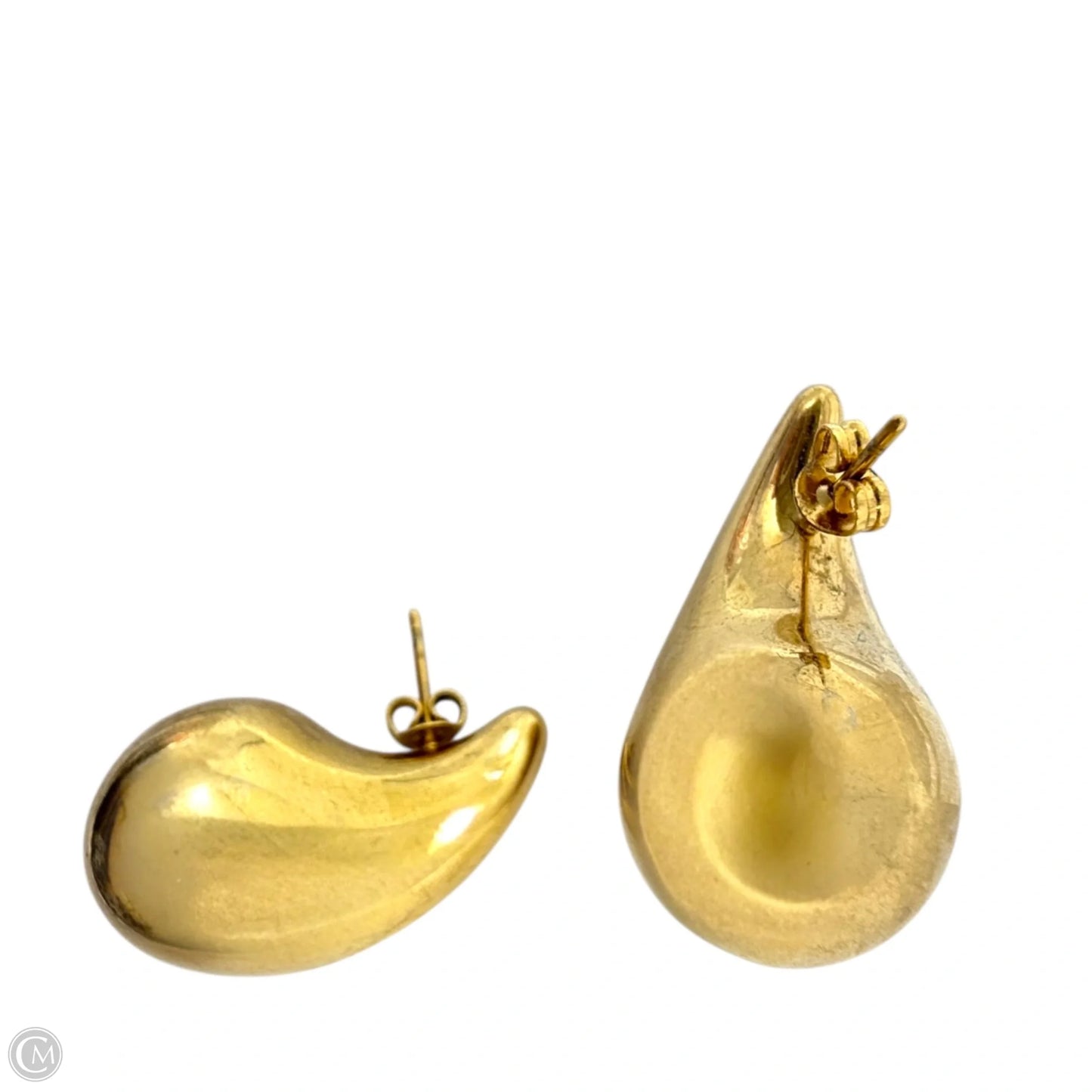 Iconic Teardrop Gold Tone Stud Earrings