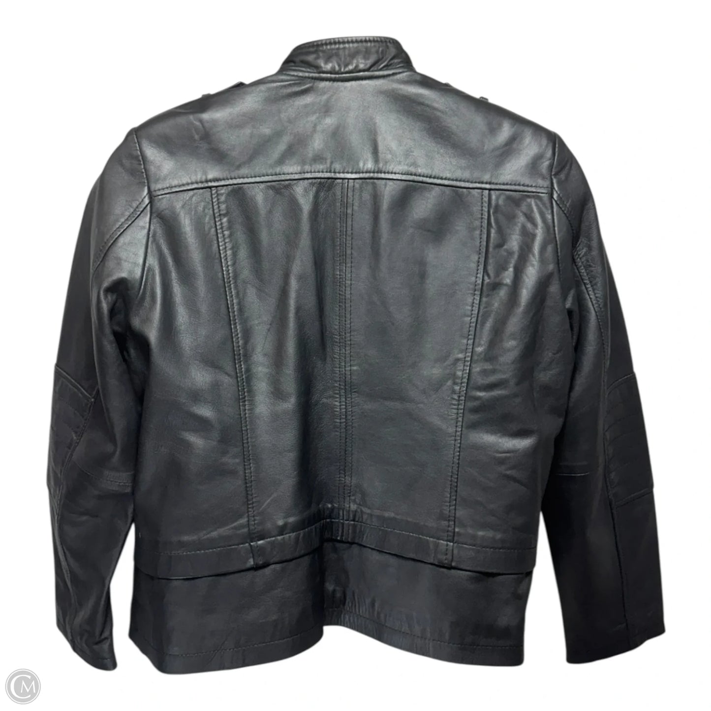 Jacket Moto Leather Unbranded In Black, Size: Xxl