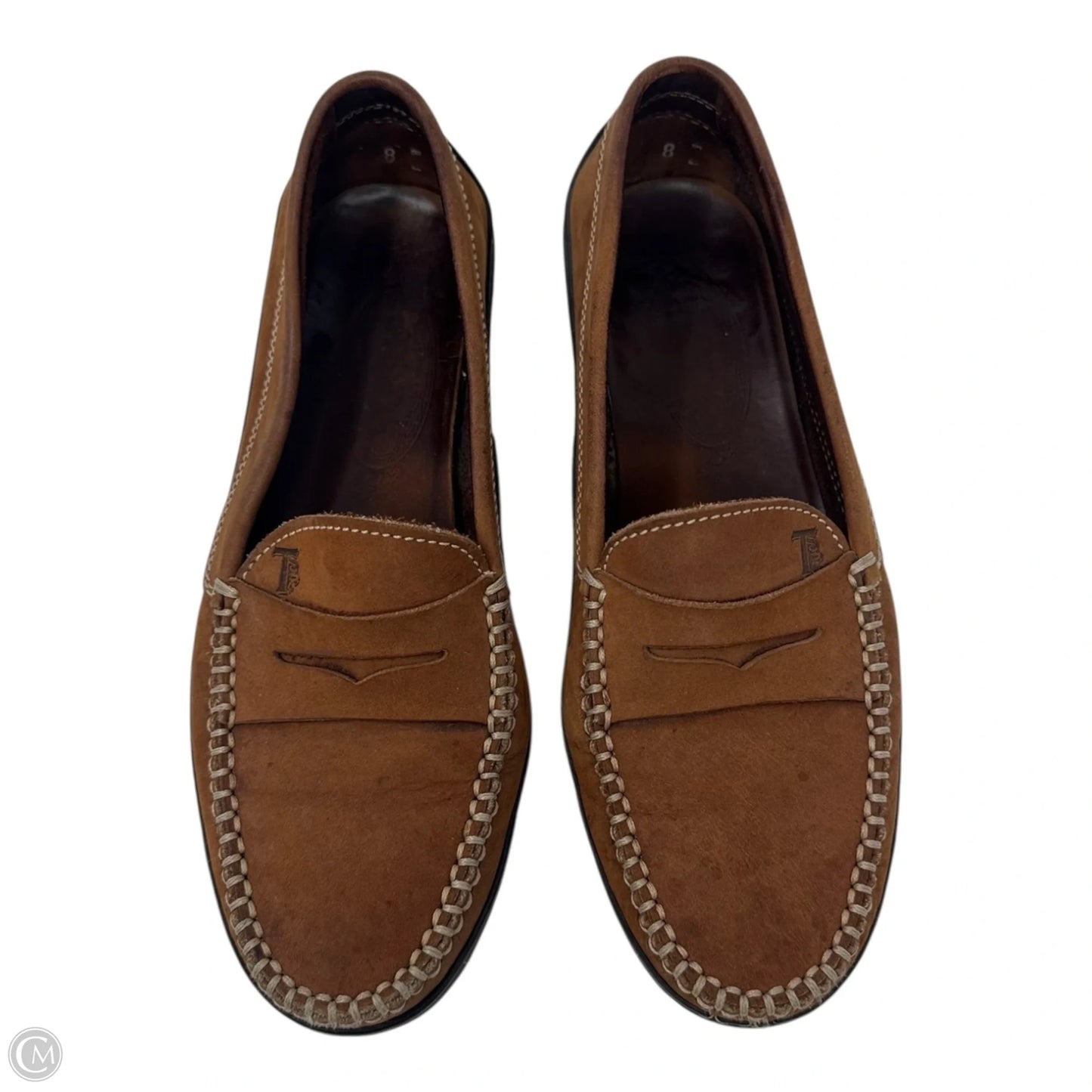 Loafers Shoes Luxury Designer By Tods In Brown, Size: 8