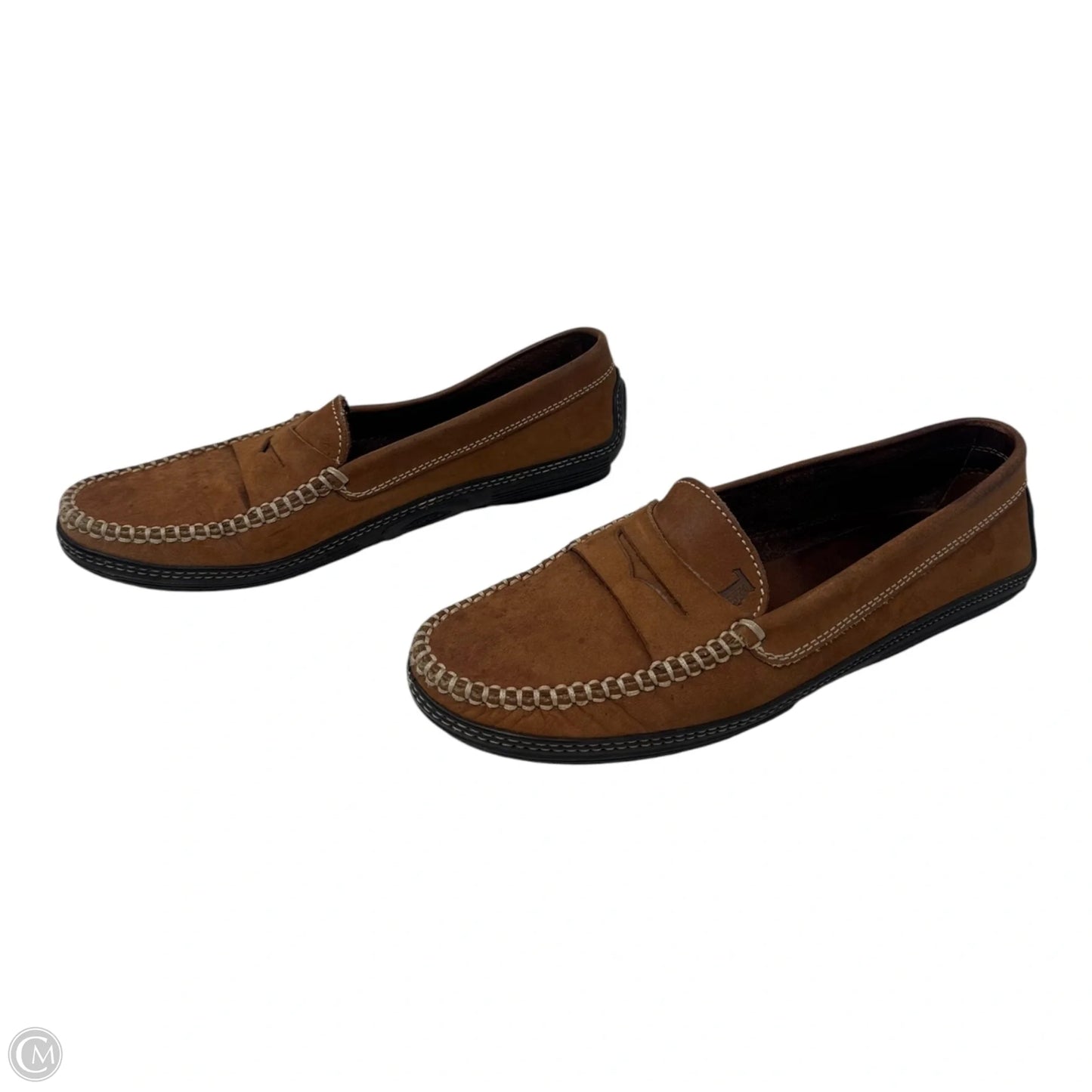 Loafers Shoes Luxury Designer By Tods In Brown, Size: 8