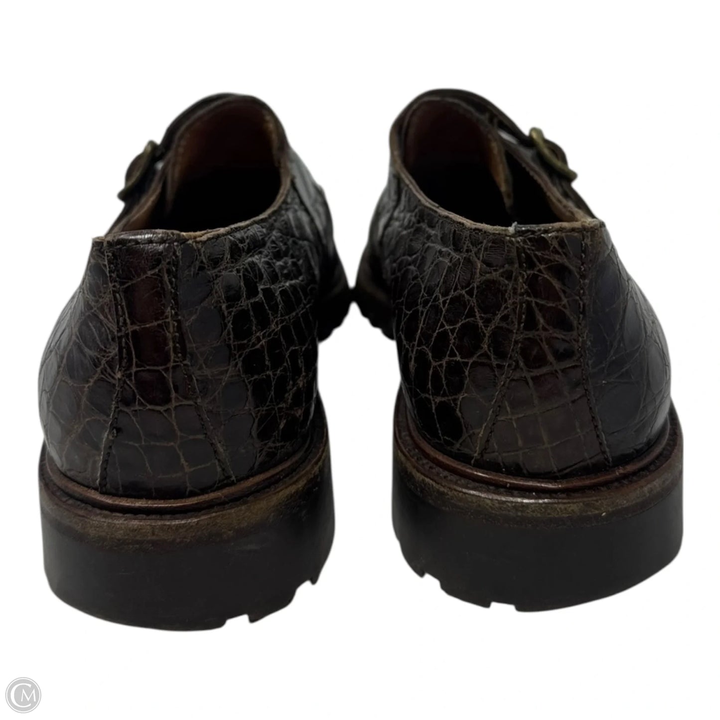 Vintage Croc Buckle Loafers Shoes Flats By Polo Ralph Lauren In Brown, Size: 8