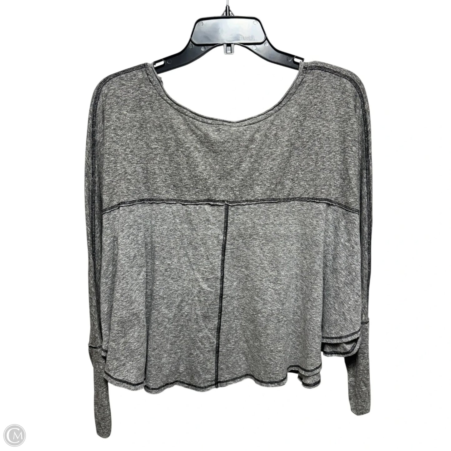 Cloud Nine Long Sleeve Crop Top By Free People In Grey, Size: S