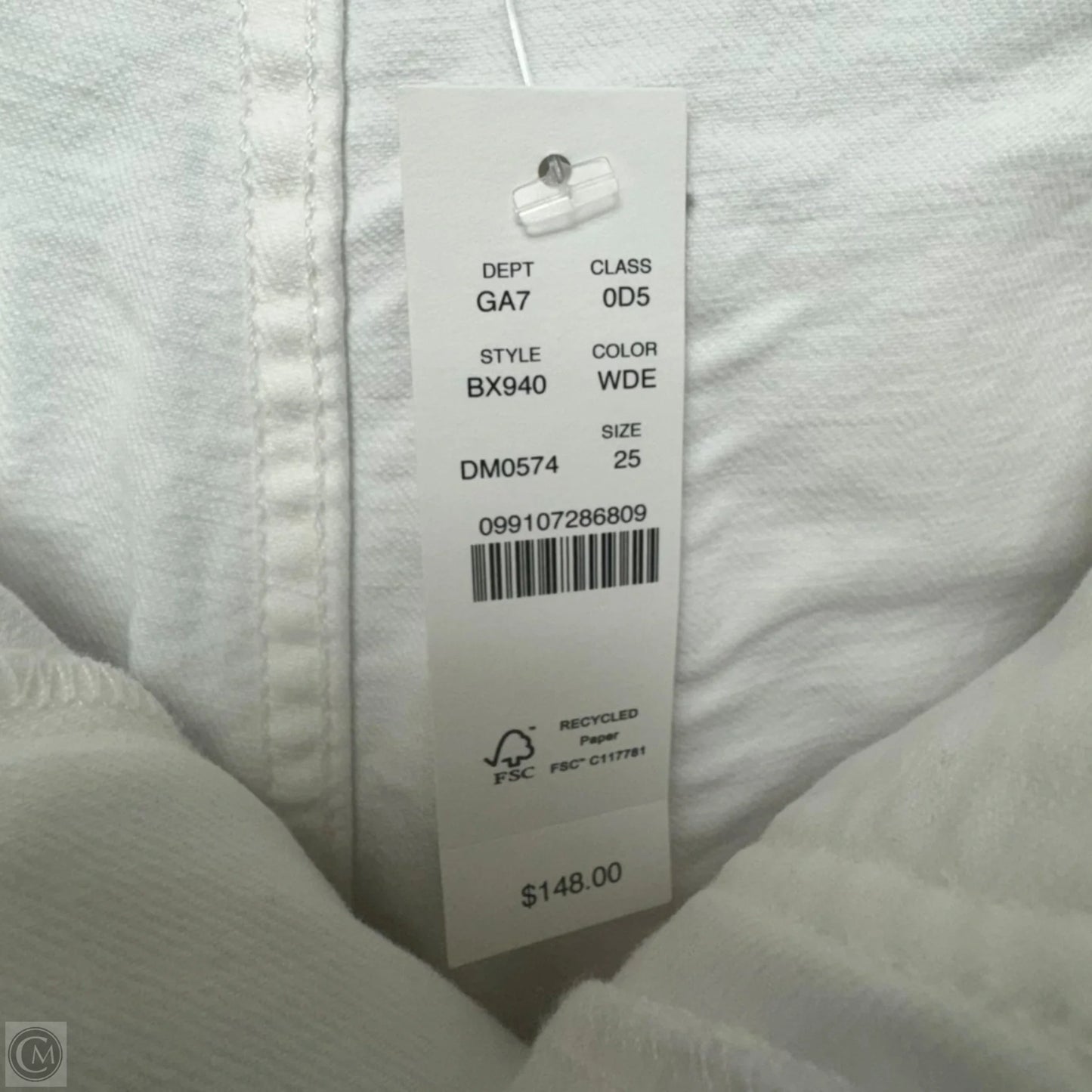 Slim Wide Leg Jean By J. Crew In White, Size: 0/25