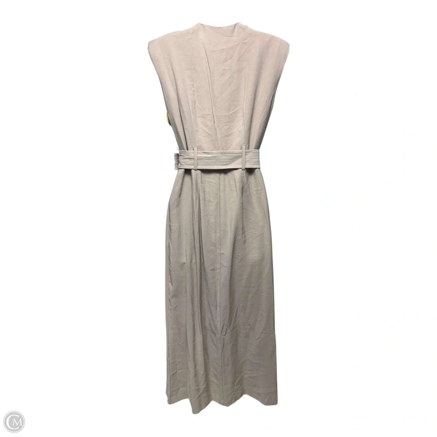Belted Trench Dress Casual Maxi By Calvin Klein In Beige, Size: 2