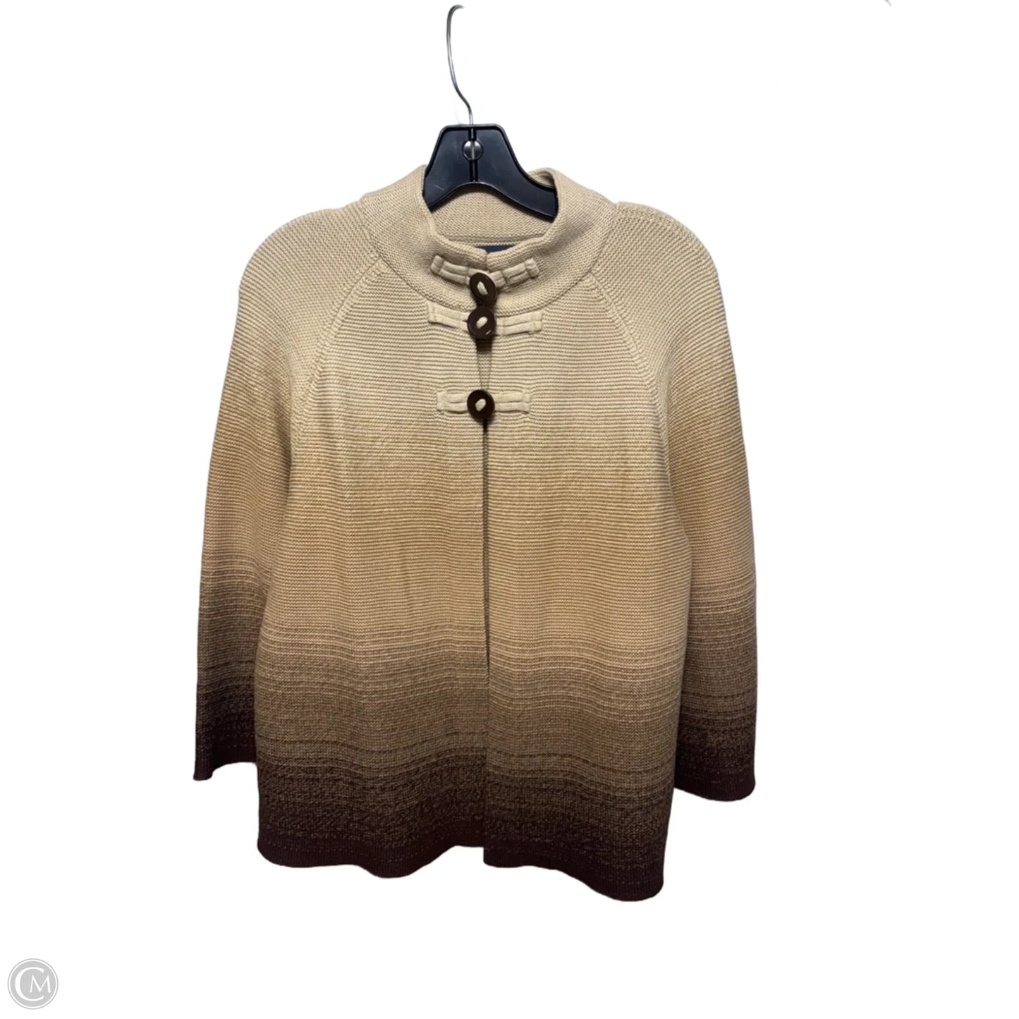 Sweater Cardigan By Jones New York In Ombre Print, Size: L