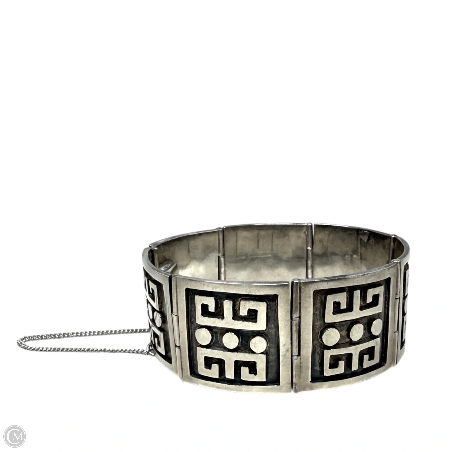 Vintage Taxco Sterling Silver Panel Bracelet Stamped AA