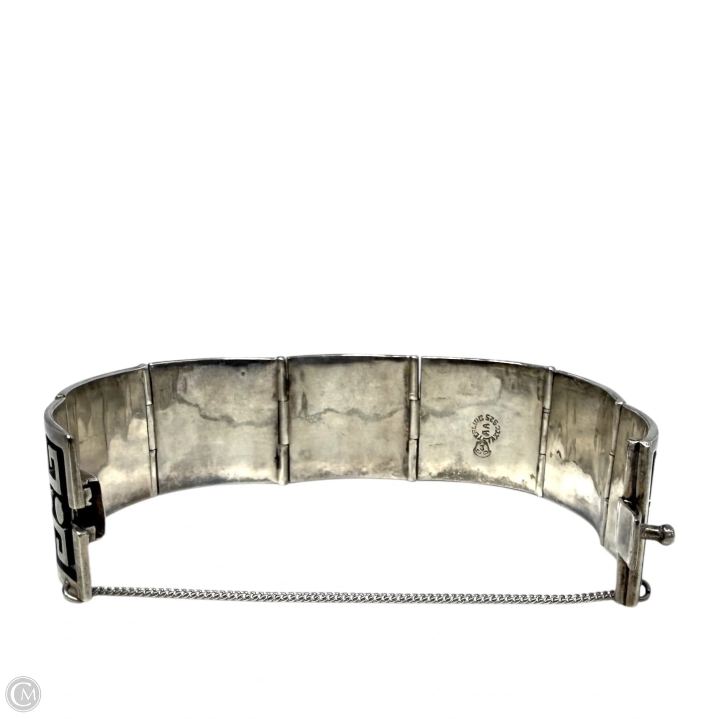 Vintage Taxco Sterling Silver Panel Bracelet Stamped AA
