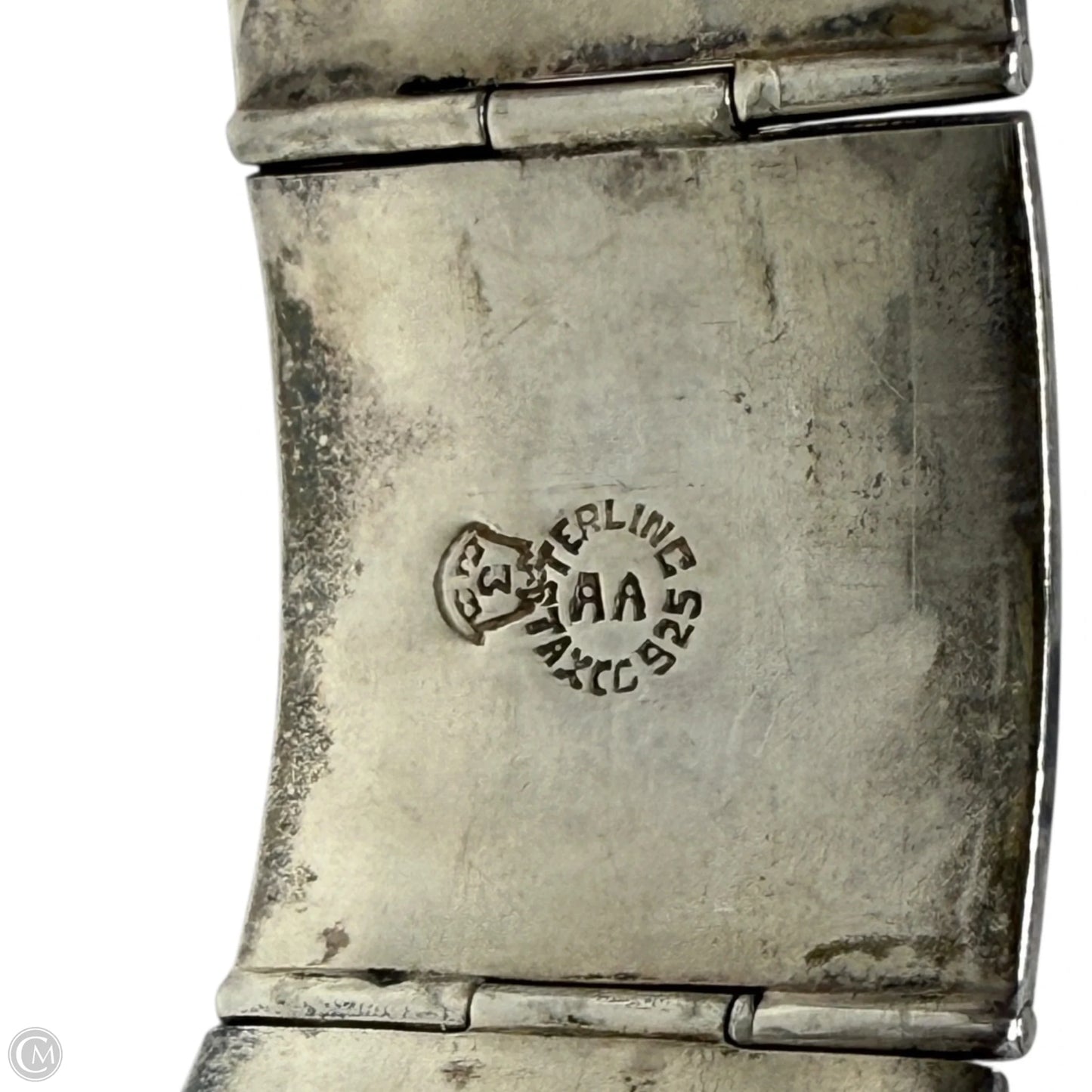 Vintage Taxco Sterling Silver Panel Bracelet Stamped AA