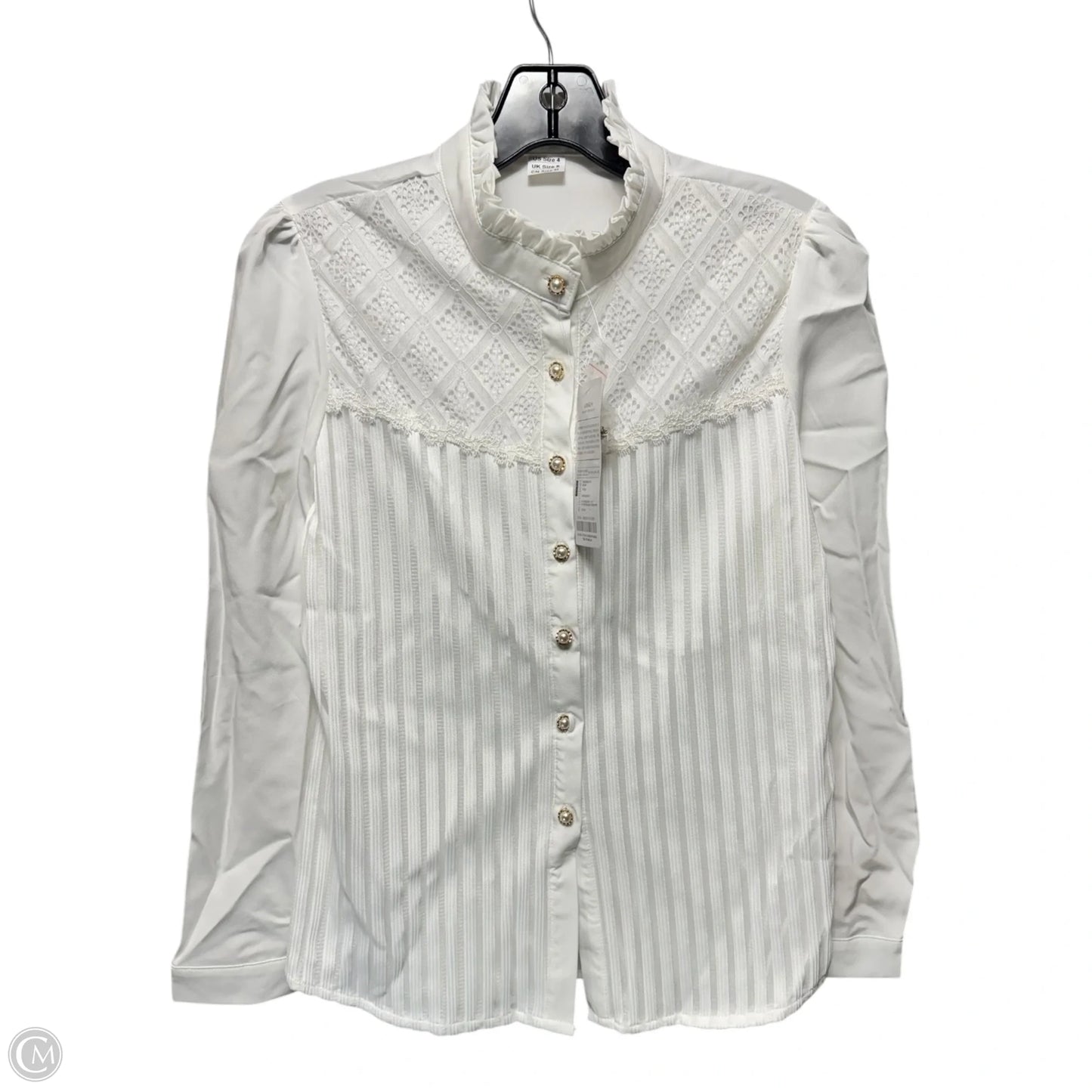 Top Long Sleeve Unbranded In White, Size: 4